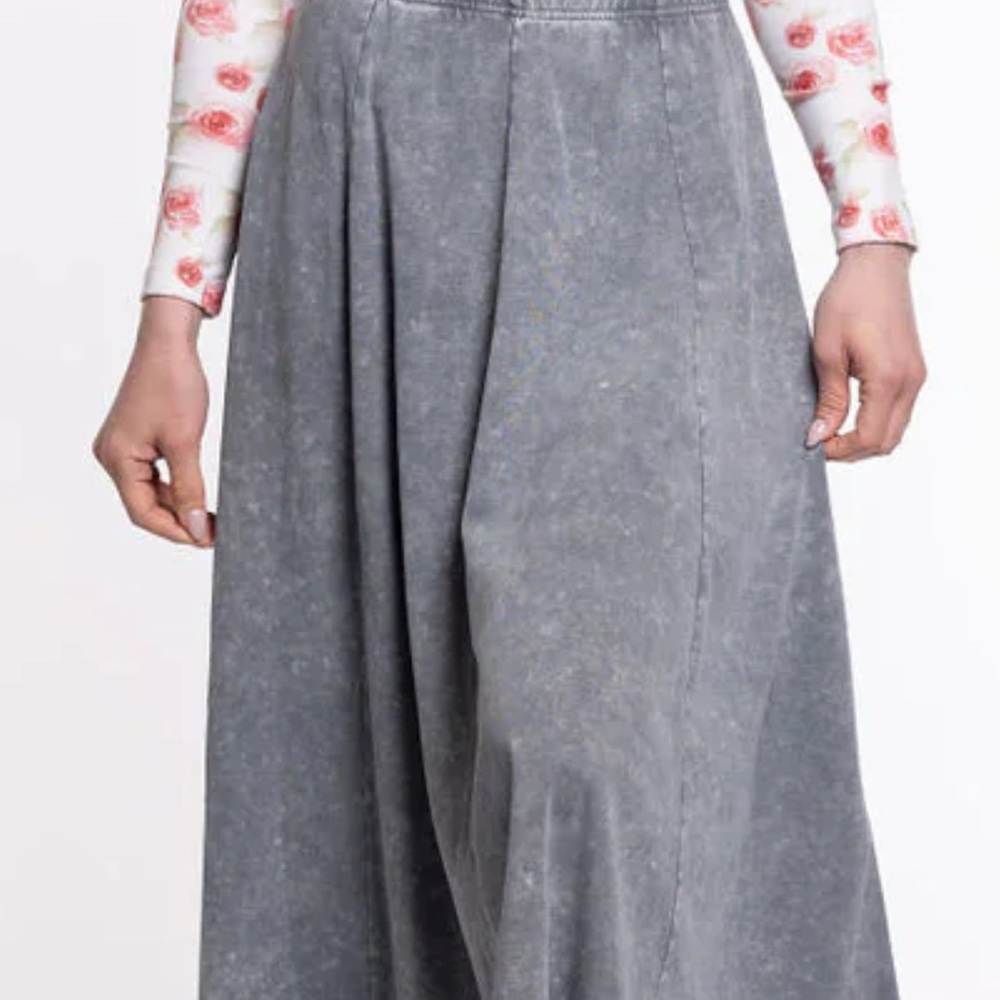 Chic Gray Maxi Skirt for Women